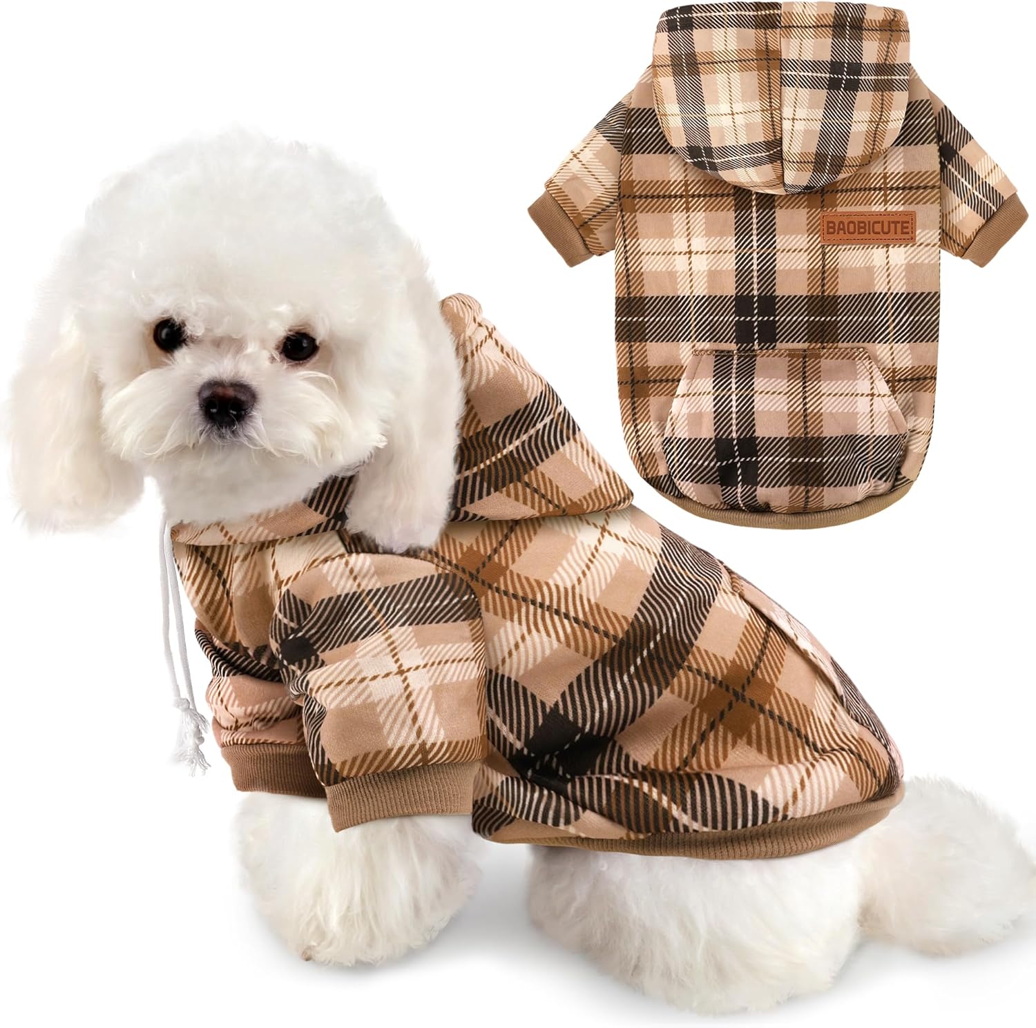 Dog Basic Hoodie Soft Dog Clothes Cold Weather Sweaters for Medium Large Dogs Cozy Fabric Warm Sweatshirt with Leash Hole for Boys (Security, X-Small (2-5 lbs)) - Image 12