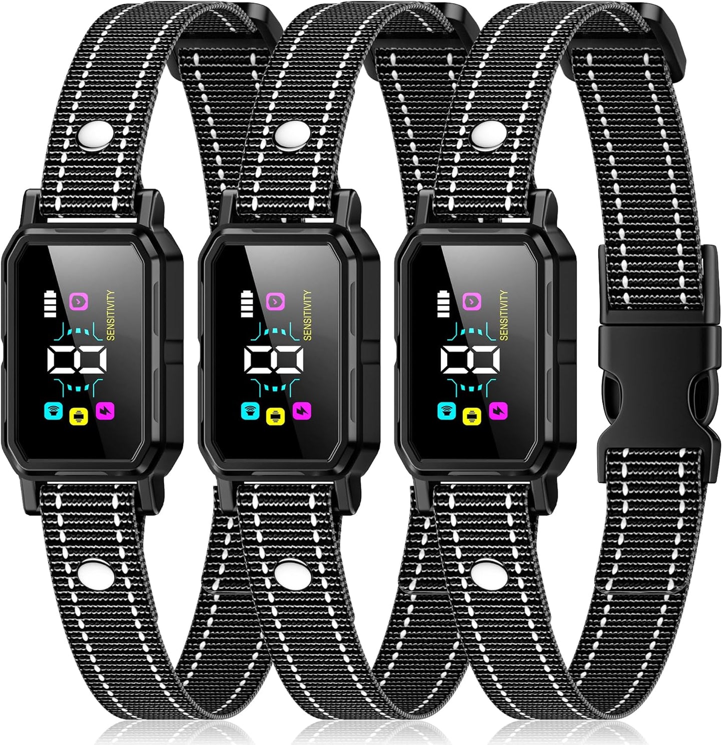 DcvPlan 3-pack dog bark collar front view