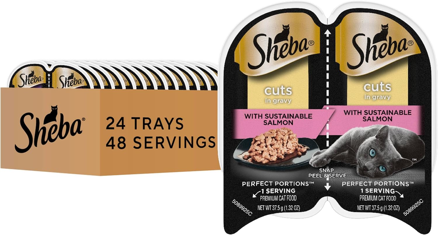 Sheba Perfect Portions Wet Cat Food Cuts in Gravy, Cat Food Wet Recipe, Roasted Chicken Entree, 2.6 oz. Twin-Pack Trays (24 Count, 48 Servings) - Image 12