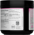 Hydrolyzed type 1 and 3 collagen powder container showing non GMO and gluten free certifications
