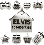 PetANTastic customizable durable stainless steel pet tags assortment overview.