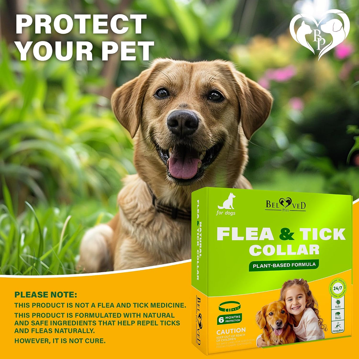 Size guide illustration for Beloved Pets flea and tick collar
