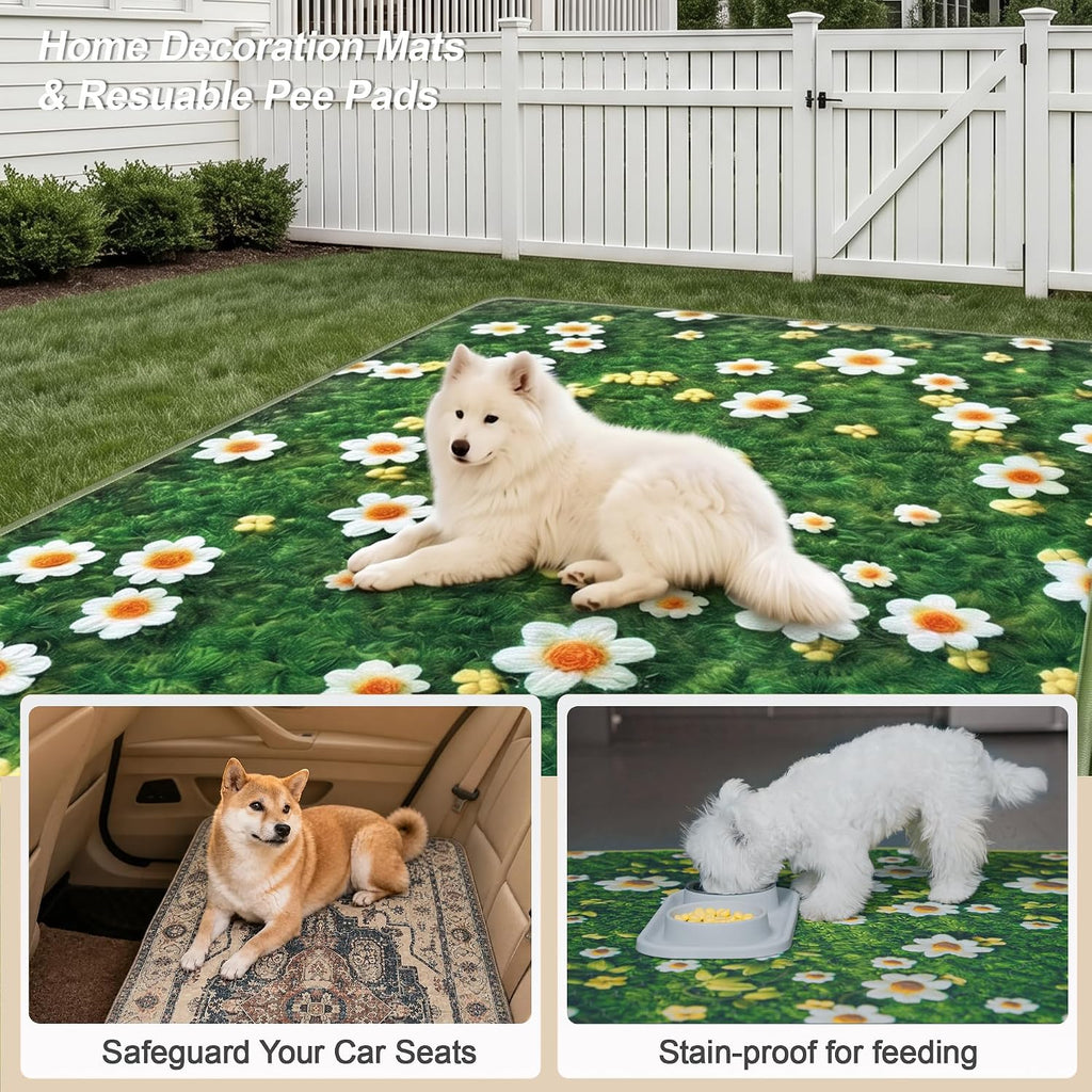 Washable Pee Pads for Dogs, Reusable Puppy Potty Training Pads, Ultra-Absorbent Thick Waterproof Leak-Proof Non-Slip Pads & Mat for Crate, Playpen, Floor, Whelping & Housebreaking , 2 Pack 18"x24" - Image 2