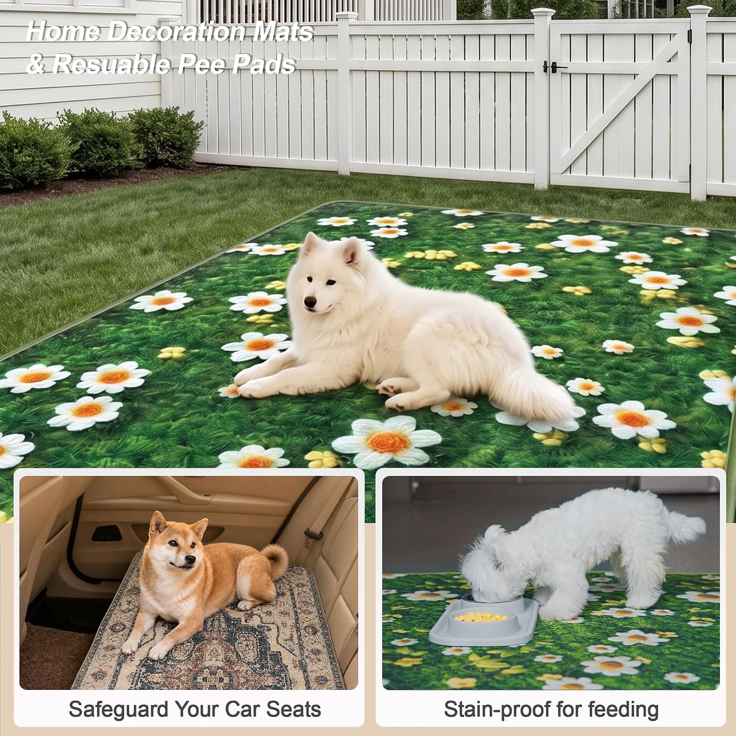 Washable Pee Pads for Dogs, Reusable Puppy Potty Training Pads, Ultra-Absorbent Thick Waterproof Leak-Proof Non-Slip Pads & Mat for Crate, Playpen, Floor, Whelping & Housebreaking , 2 Pack 18"x24" - Image 2