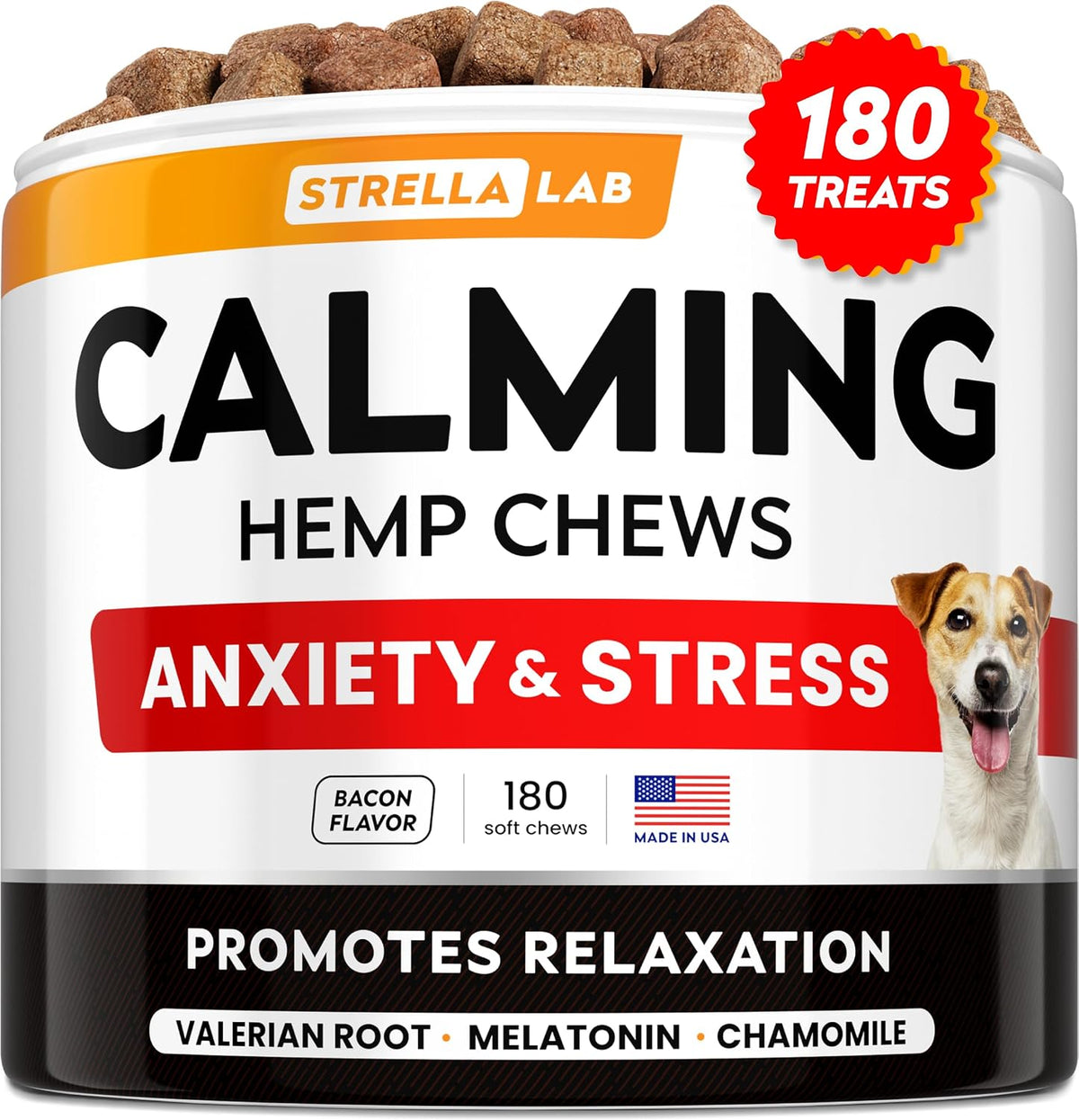 StrellaLab pet anxiety remedy safe ingredients list visualization