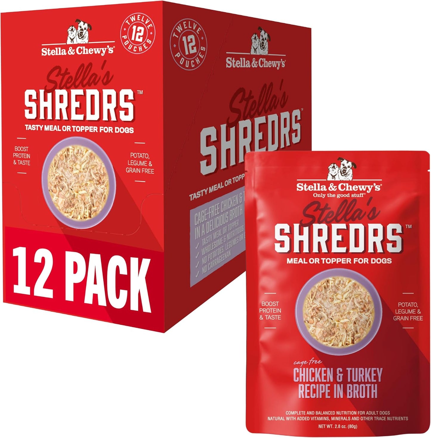 Stella & Chewy's Cage-Free Chicken Shredrs - Premium Dog Food Pouches - Perfect For Picky Eaters - 24 Pack, 2.8oz Each - Image 14