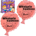 ArtCreativity Self Inflating Whoopie Cushion front view of pink prank toy set.