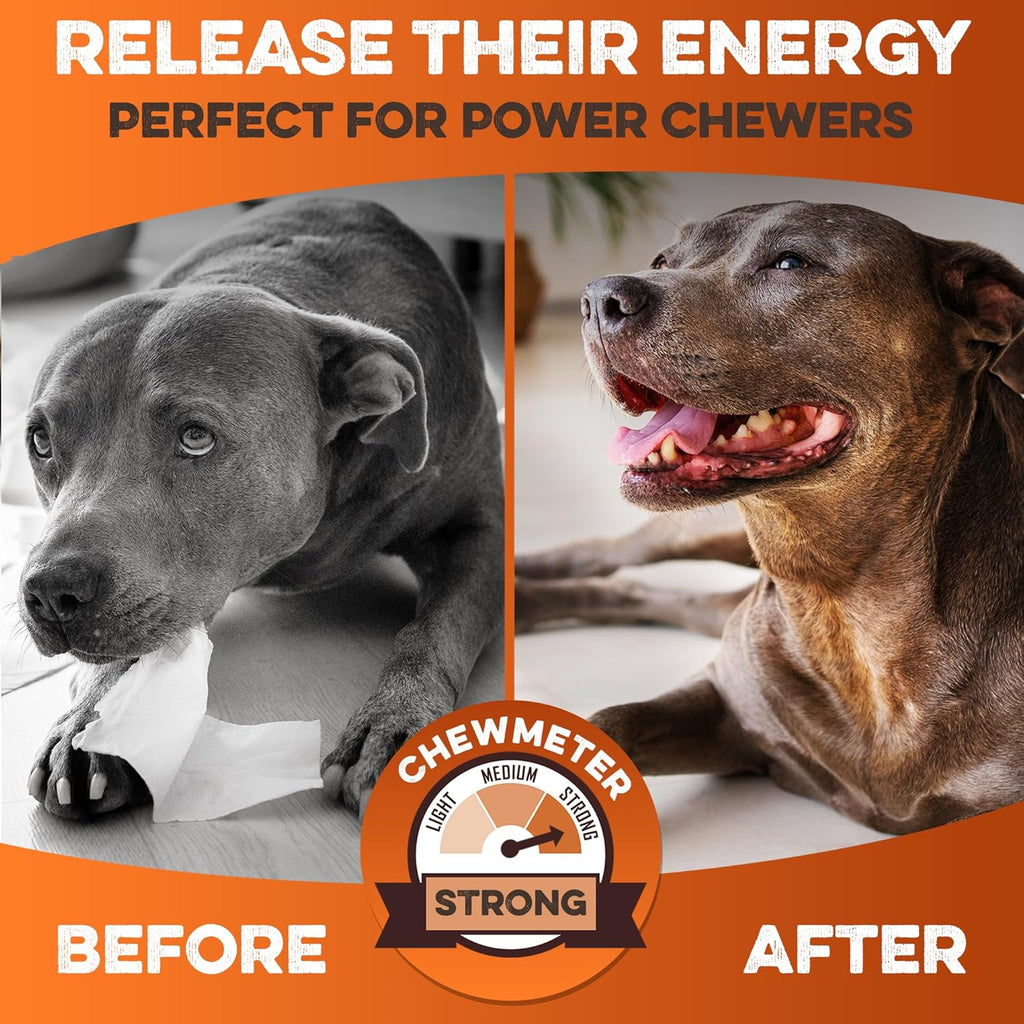 Safe highly digestible dog chews for aggressive power chewers.