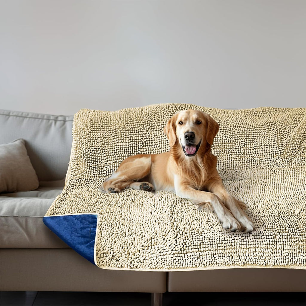 Muddy Mat(R) Dog Blanket - Chenille Water Absorption Blanket for Bed & Couch Cover for Dogs Washable, Anti-Slip Soft and Durable Furniture Protector for Dogs - Grey 52"x72" - Image 10