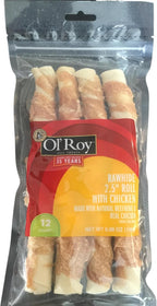 Ol' Roy safe non toxic beefhide chew rolls for dogs of all sizes