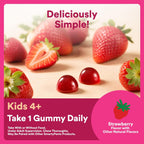 SmartyPants probiotic gummies bottle with certified purity seals