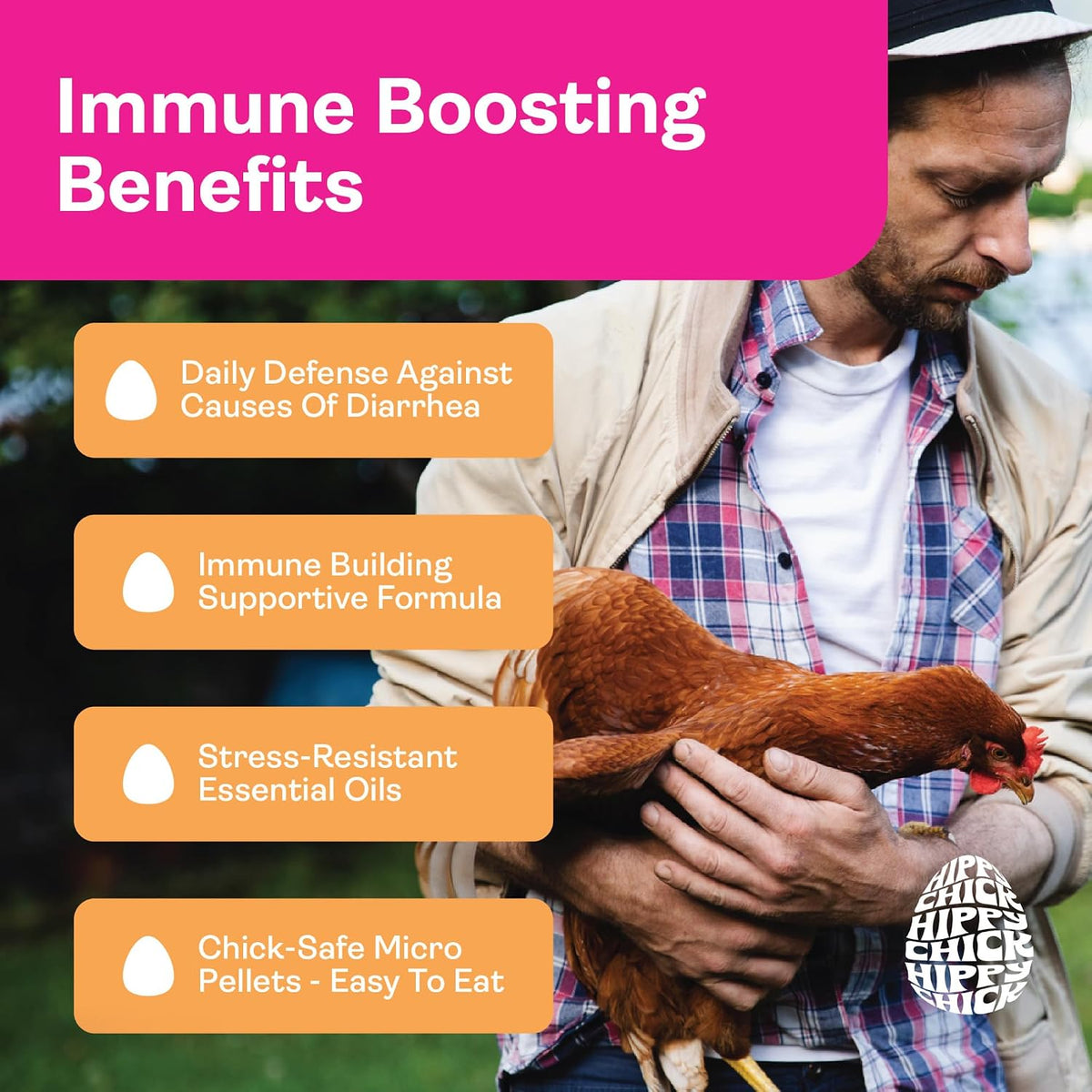 Hippy Chick Immuni Guard packaging showing key ingredients and benefits