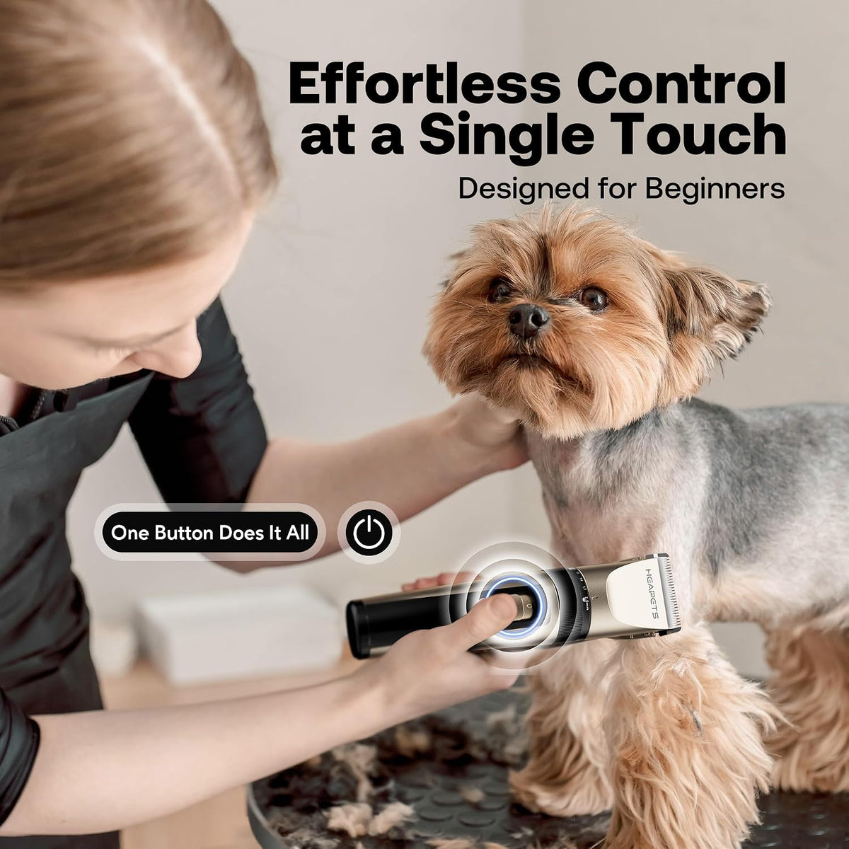 HEAPETS professional pet shaver ceramic blade close up