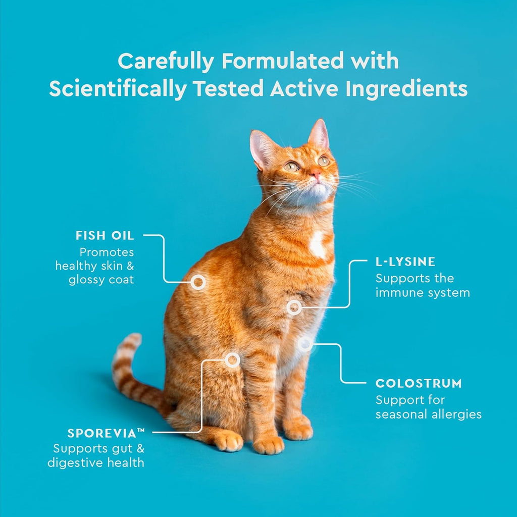 VetIQ allergy relief 3.7 Ounce bag information panel detailing ingredient list