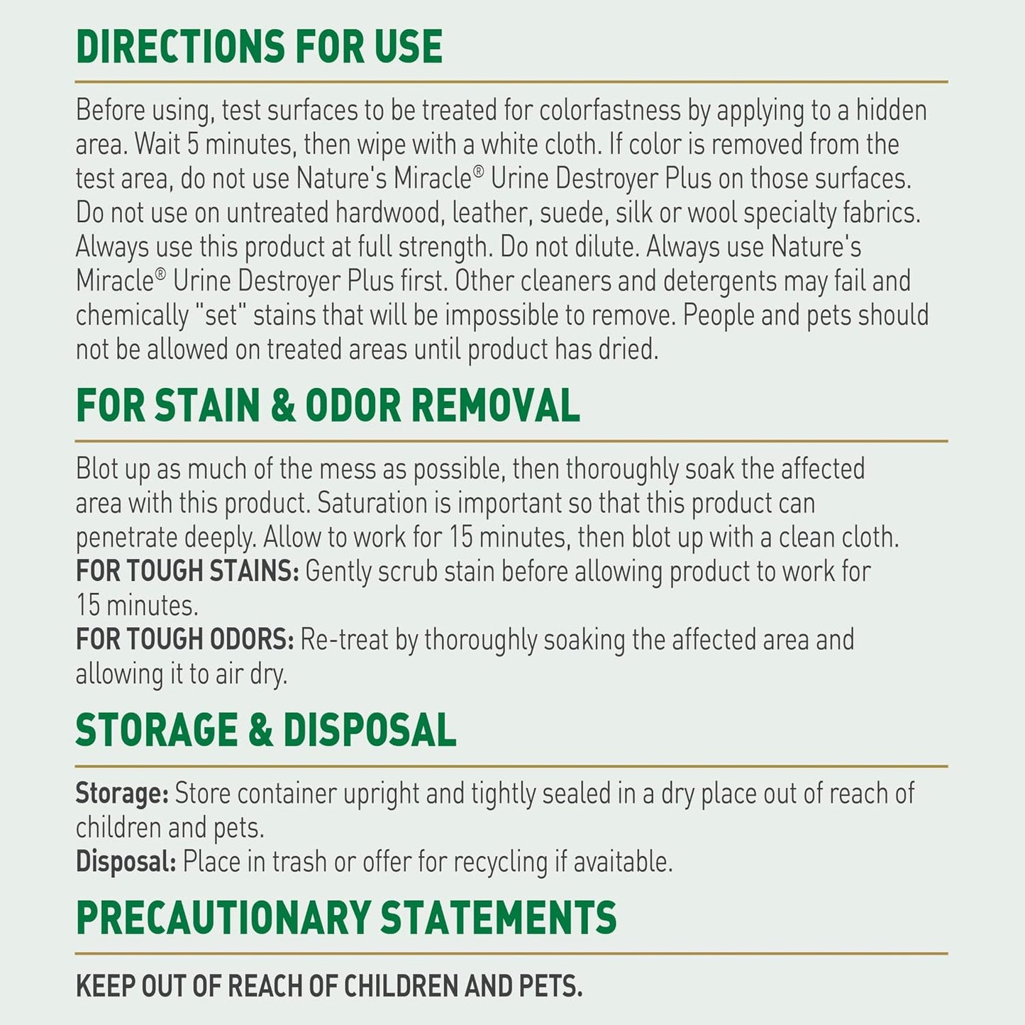 Nature's Miracle imported dog urine odor eliminator liquid formula