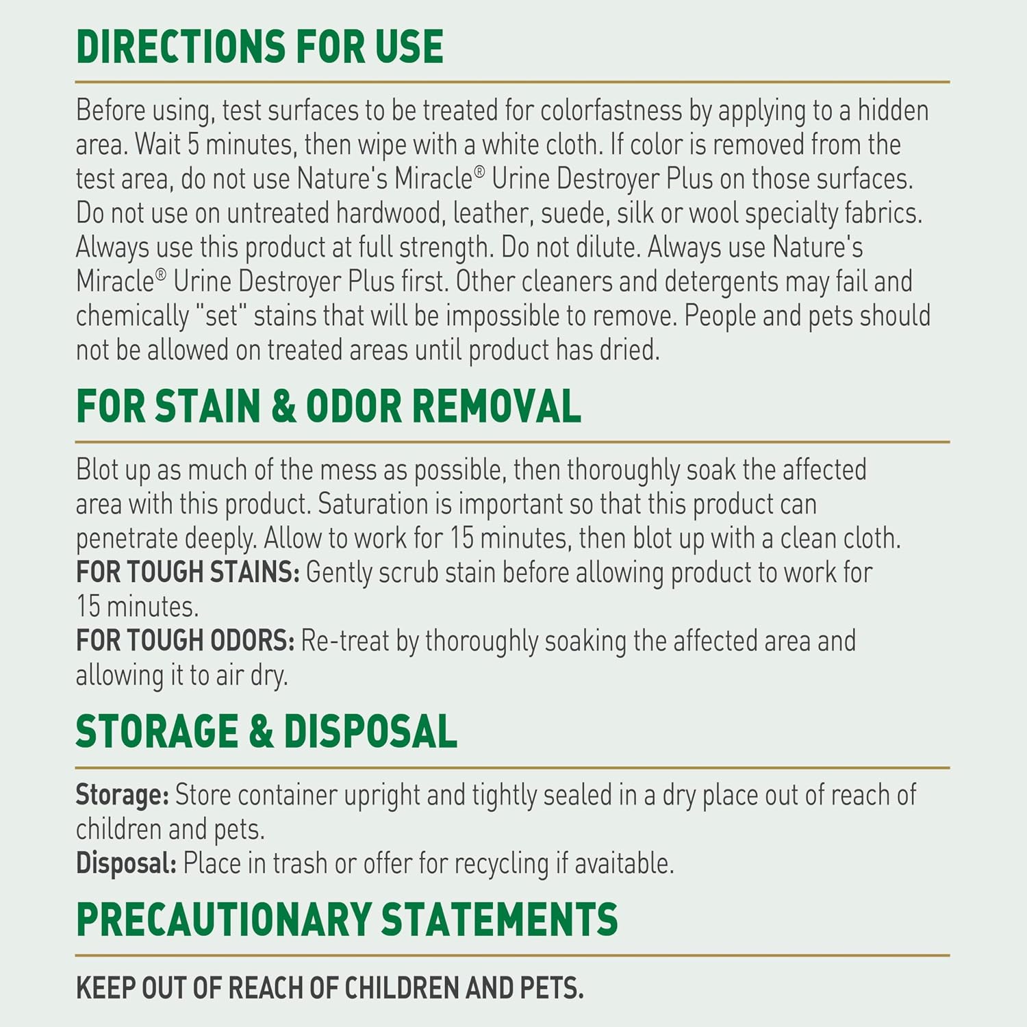 Nature's Miracle imported dog urine odor eliminator liquid formula