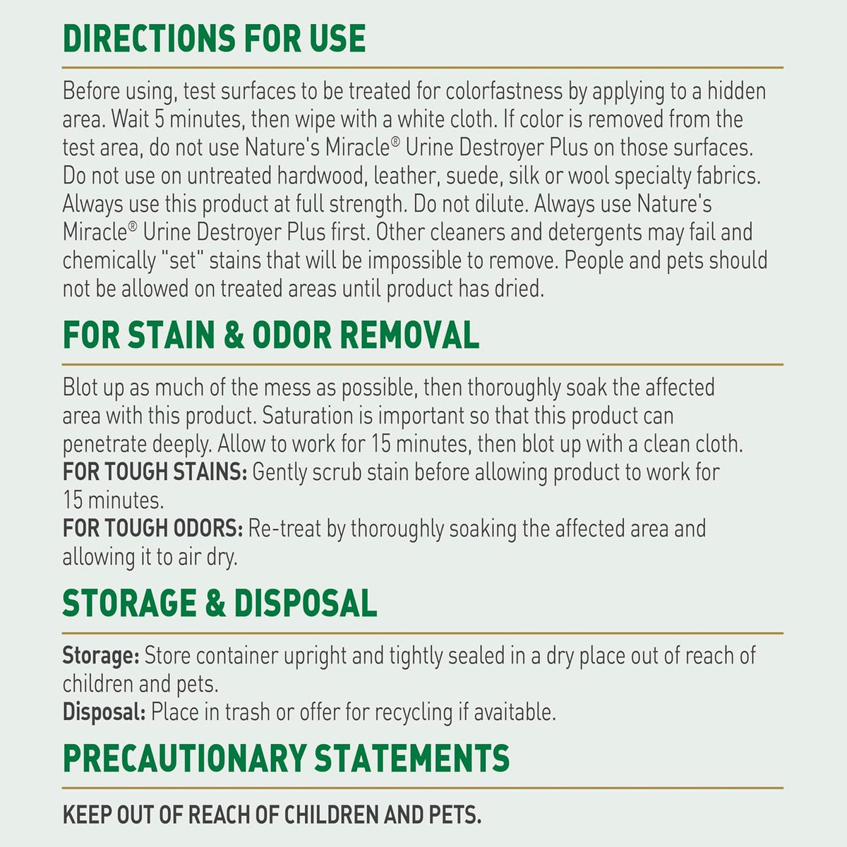 Nature's Miracle imported dog urine odor eliminator liquid formula