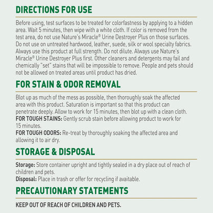 Nature's Miracle imported dog urine odor eliminator liquid formula
