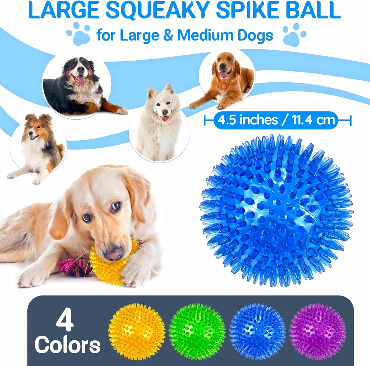 Spiky rubber texture of Lechong dog chew toys