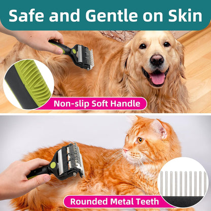 Pinkielink 3-in-1 tool demonstrating dematting comb side