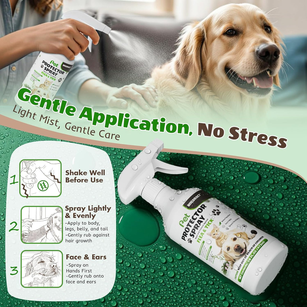 Migdracy pet protector spray for cats and dogs lifestyle shot