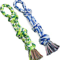 UPSKY dog rope toys two pack front view heavy duty cotton chew toys