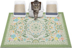 Glittme Cat Litter Mat with Non-Slip Bottom Litter Box Mat 33"X22" Litter Trapping Mat Easy to Clean Washable Cat Food Mat for Kitty,L - Image 14