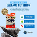 USDA organic certification seal on Harrison's bird food package