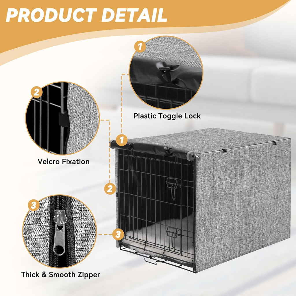 Premium waterproof forty two inch dog cage cover side view