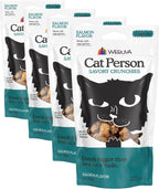 Cat Person premium chicken savory crunchies showing back of packaging and ingredient list