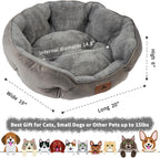Asvin 20 inch cat bed plush interior