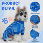 XPUDAC dog onesies pack in blue grey and green colors.