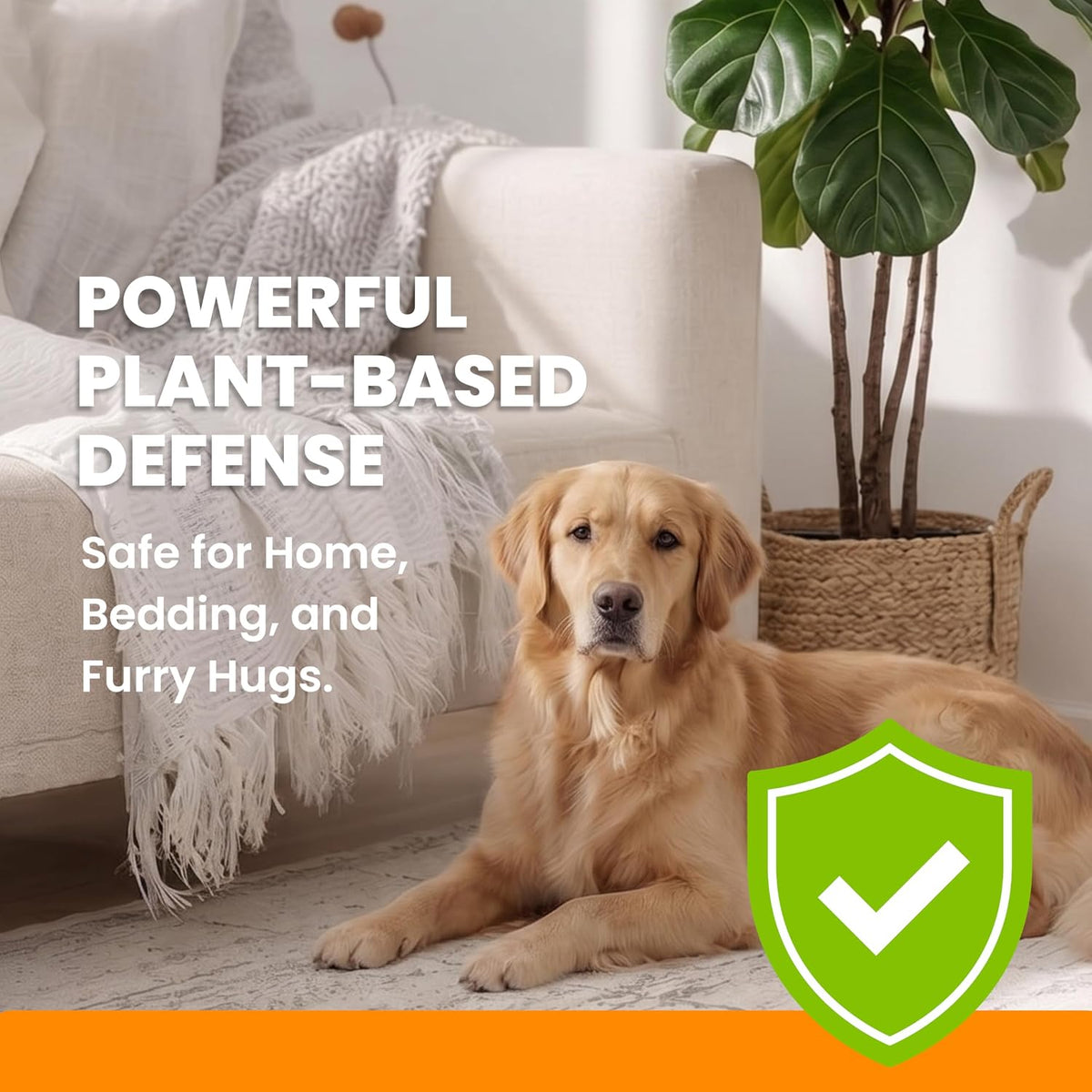 Back label of Healthy Paw Life pet flea and tick spray showing ingredients