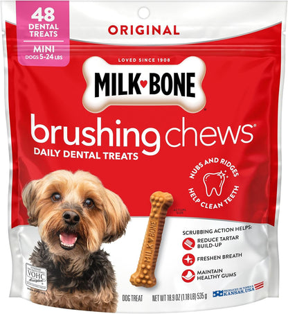 Milk-Bone Brushing Chews Original Chicken Flavor Daily Dental Dog Treats, Large, 33.7 Oz. Bag - Image 12