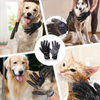 Lumova grooming glove showing rubber nodules on palm