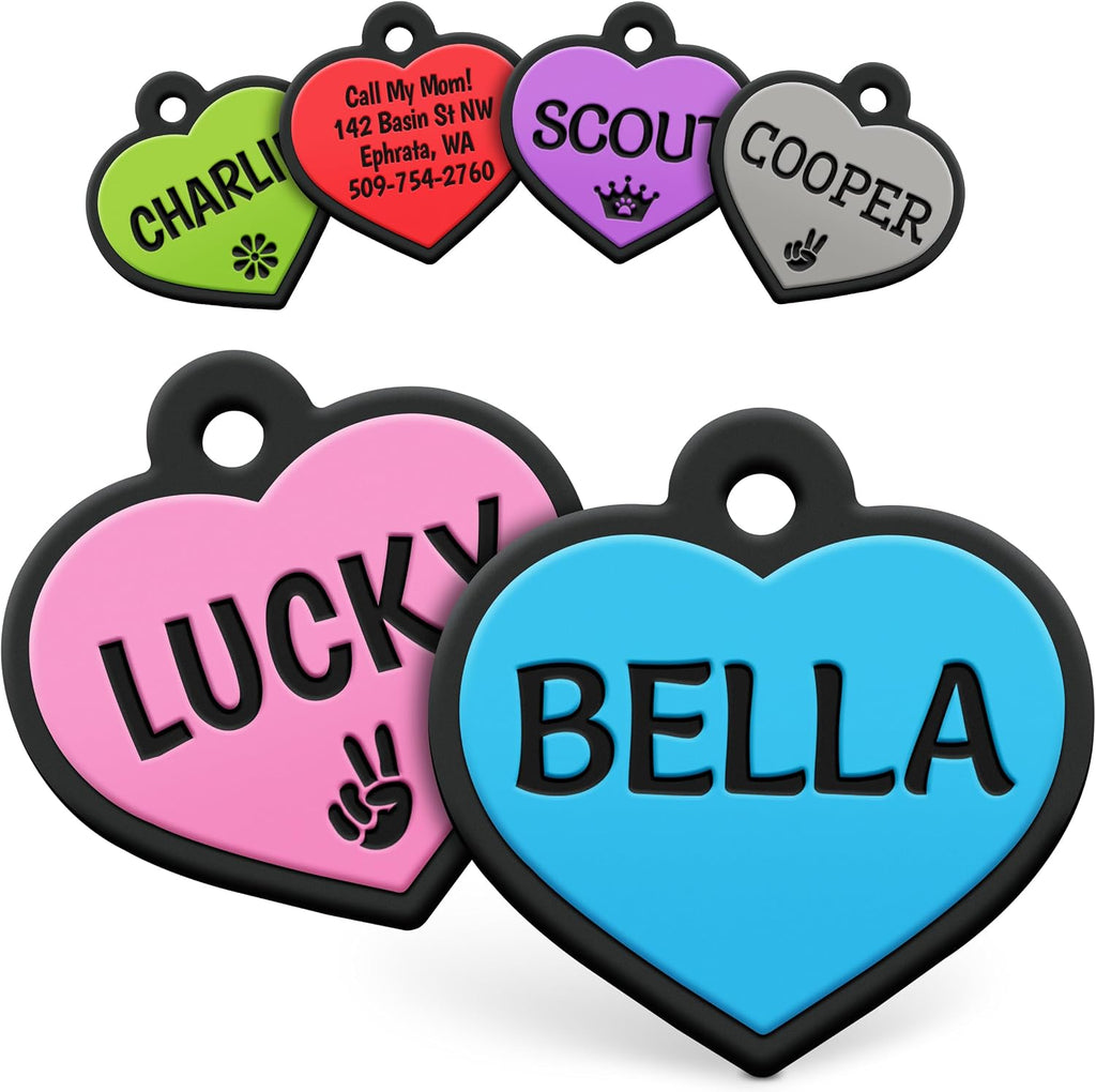 GoTags Silicone Dog Tags, Soundless Pet Tag, Personalized Silent Tag Engraved for Pets with Cute Custom Designs, for Dogs and Cats, (Bone, Pink) - Image 11