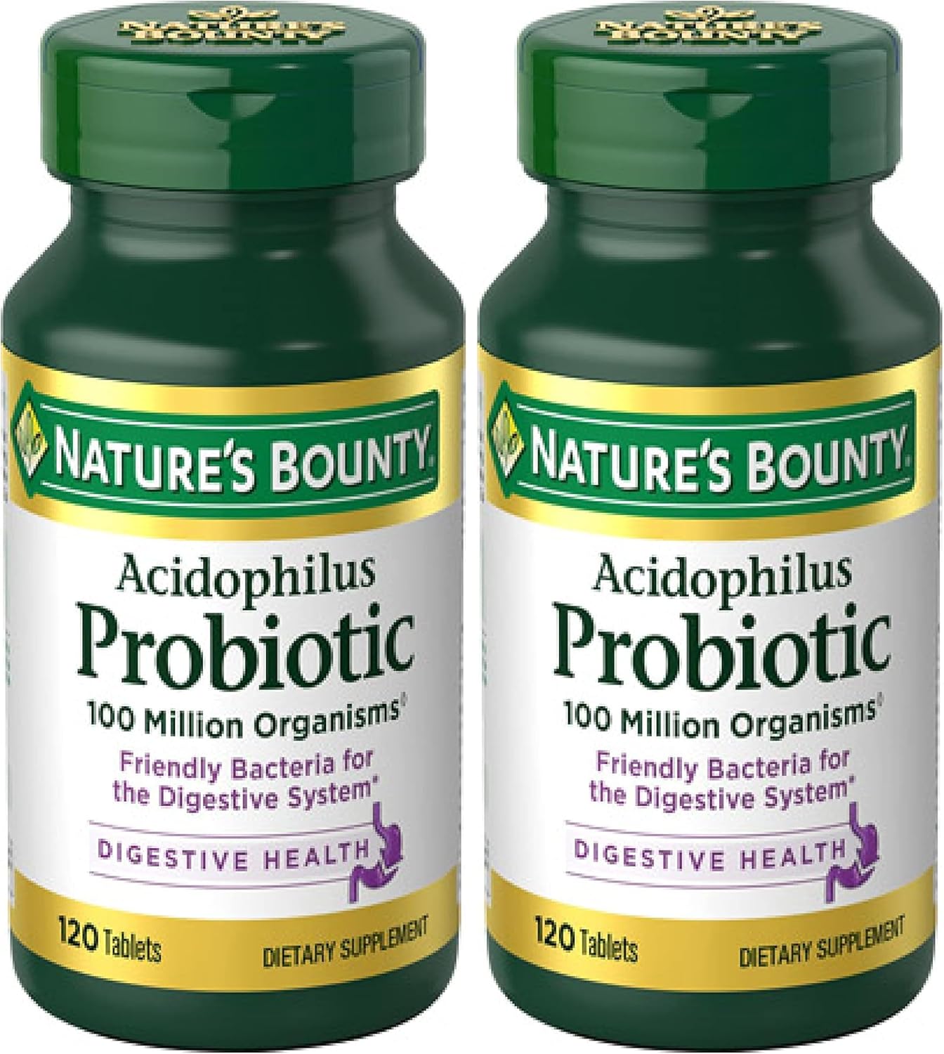 Nature's Bounty Lactobacillus Acidophilus Probiotic Supplement - Daily Probiotic for Women/Men Digestive Health, 100 Million Organisms, Vegetarian, 1 Serving per Day, 120 Tablets - Image 9