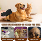 Nimbiepets deshedding brush used on a long haired cat