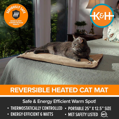 Authentic USA imported K&H pet products calming warm sleeping mat for small dog breeds and cats.