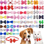 PET SHOW Cute Bow Ties Collar for Small Dogs Puppy Cats Adjustable Bowties Neckties Pet Grooming Accessories Assorted Randomly Pack of 50 (Boy Bow Ties) - Image 12