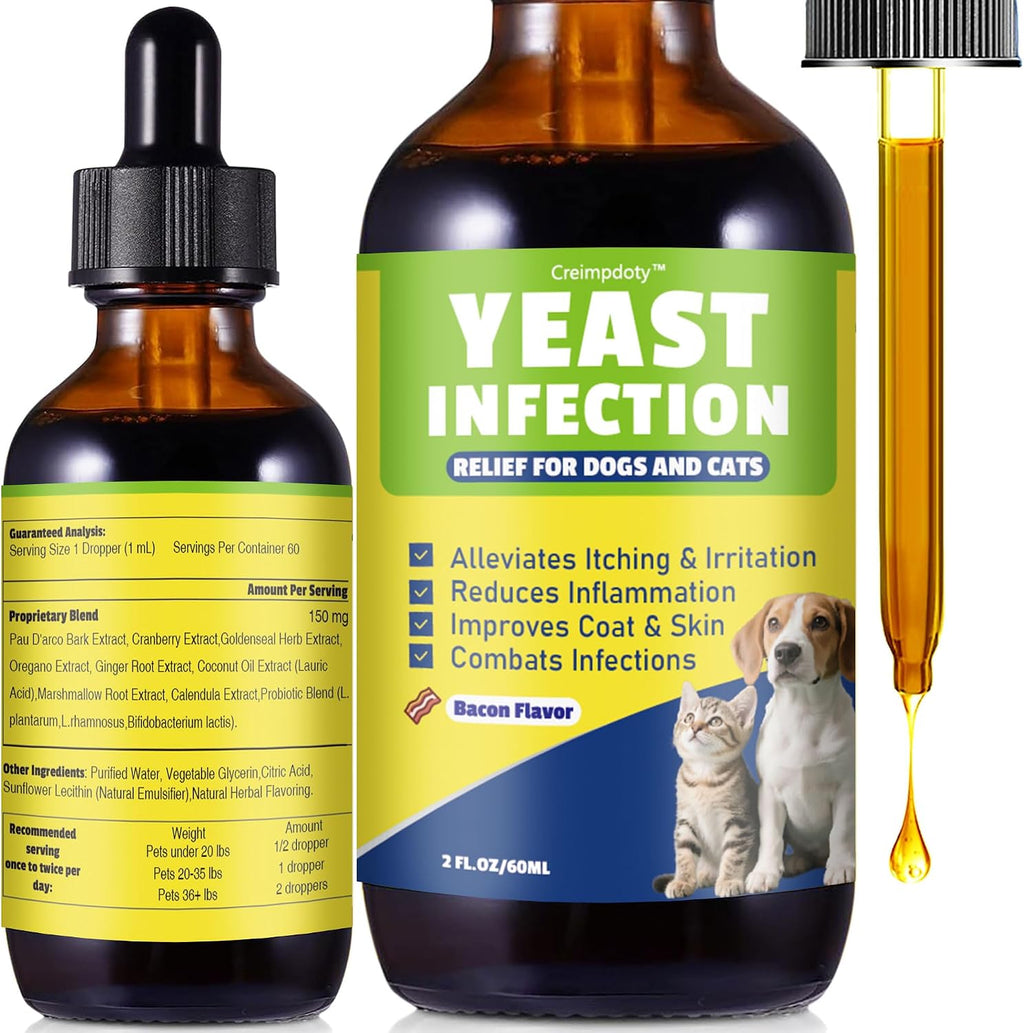 Alivo Natural Yeast Relief drops front view premium pet allergy supplement