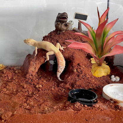 Woyrise Reptile Plants Succulent, Artificial Desert Plant for Terrarium Decor, Bearded Dragon Tank Accessories fit Gecko Lizard Chameleon Ball Python Snake - Guzmania lingulata - Image 6