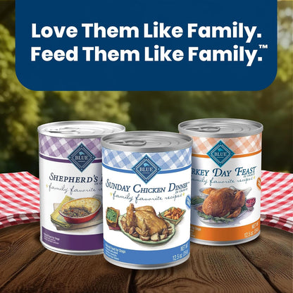 Blue Buffalo Family Favorite Recipes Sunday Chicken Dinner in Gravy Natural Wet Dog Food for Adult Dogs, Grain-Free Recipe with Natural Ingredients, Vitamins & Minerals, 12.5-oz. Can (12 Count) - Image 9