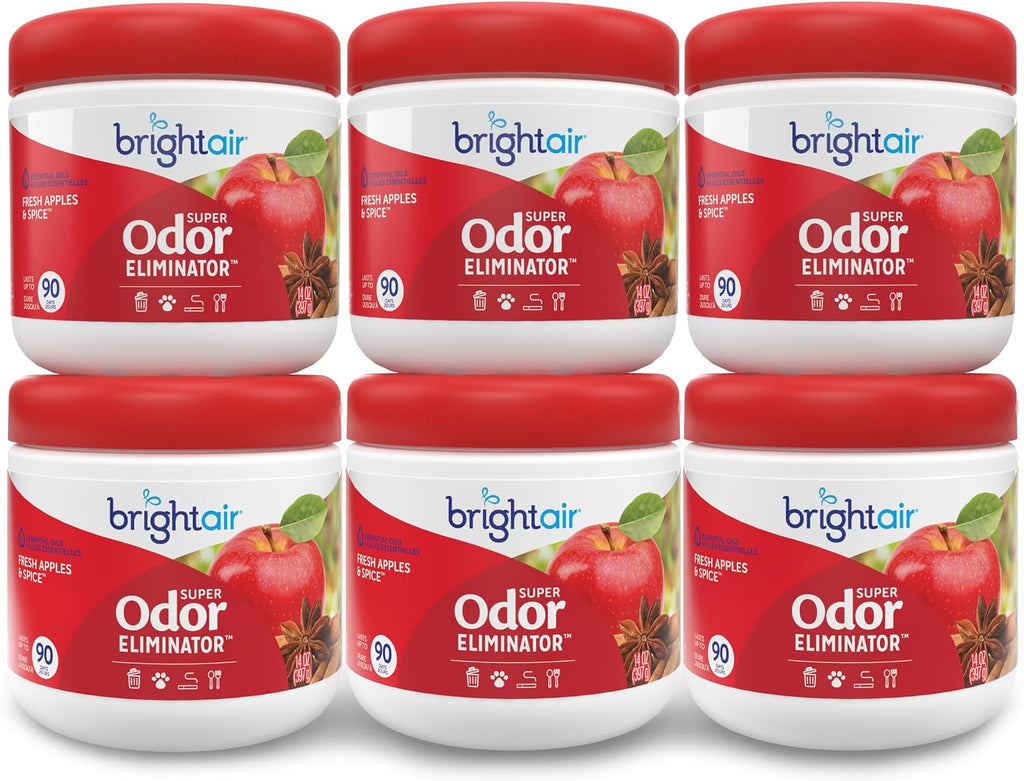 Bright Air 14 oz. Super Odor Eliminator, for Medium-Size Spaces, Cool Citrus Scent, Case of 6, Air Freshener, Natural Essential Oils, Lasts Up to 90 Days Each - Image 14