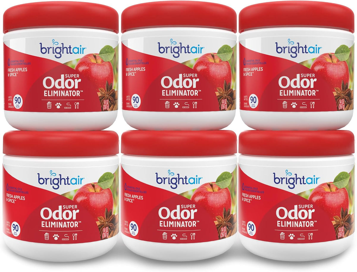 Bright Air 14 oz. Super Odor Eliminator, for Medium-Size Spaces, Cool Citrus Scent, Case of 6, Air Freshener, Natural Essential Oils, Lasts Up to 90 Days Each - Image 14