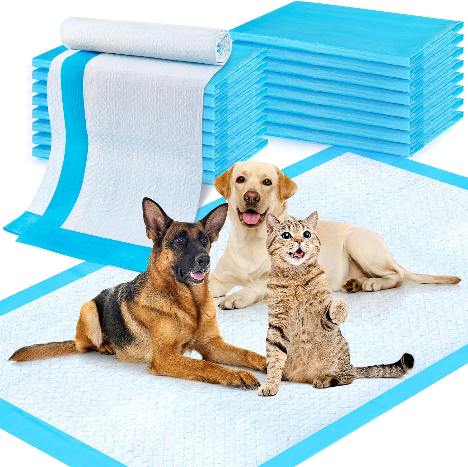 CAHUDIKIC extra large puppy pads 40 count front view showing the packaging.