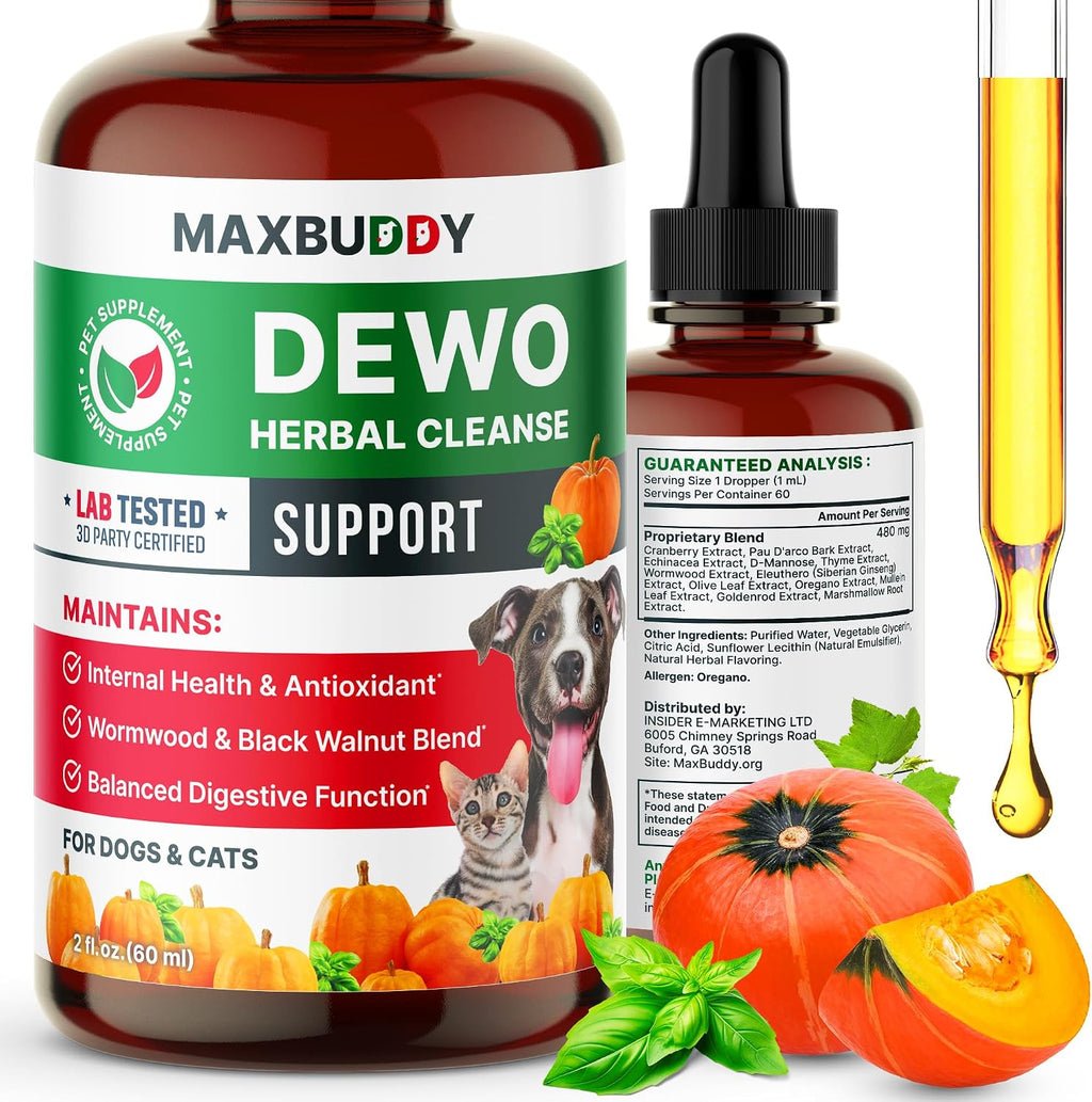 MaxBuddy Natural Intestinal Defense front view bottle for pet digestive health