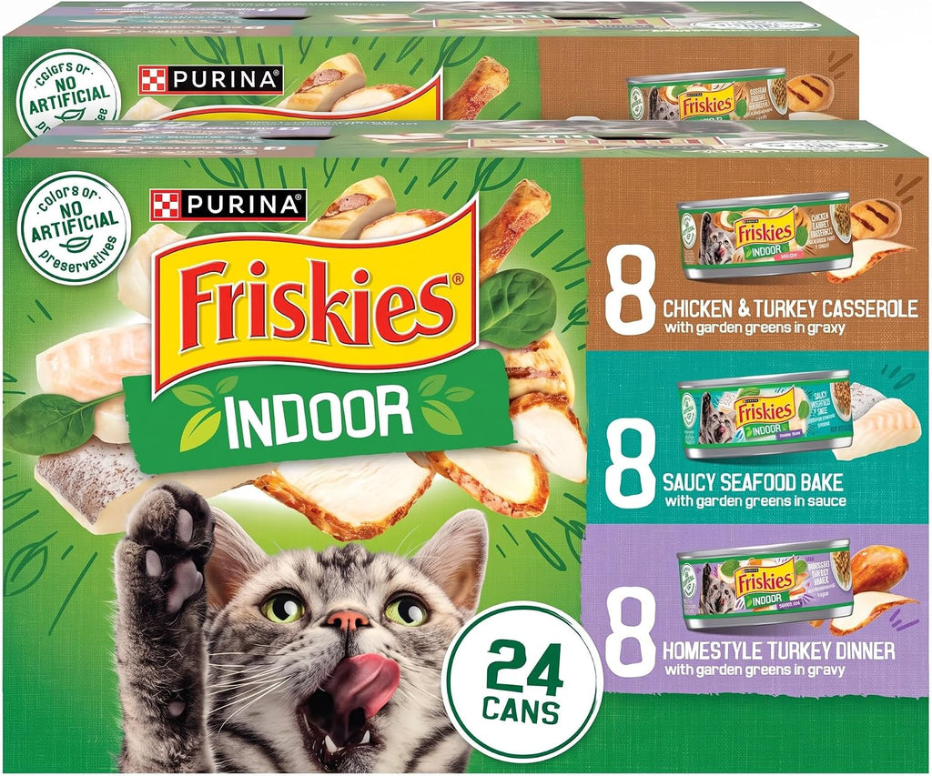 Purina Friskies Indoor Wet Cat Food Variety Pack, (24) 5.5 oz Cans - Image 11