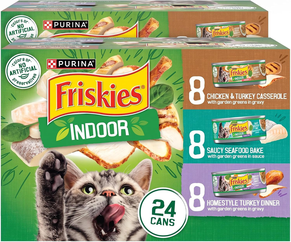Purina Friskies Indoor Wet Cat Food Variety Pack, (24) 5.5 oz Cans - Image 11