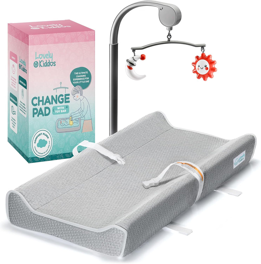 Lovely Kiddos foam contoured baby changing pad front view